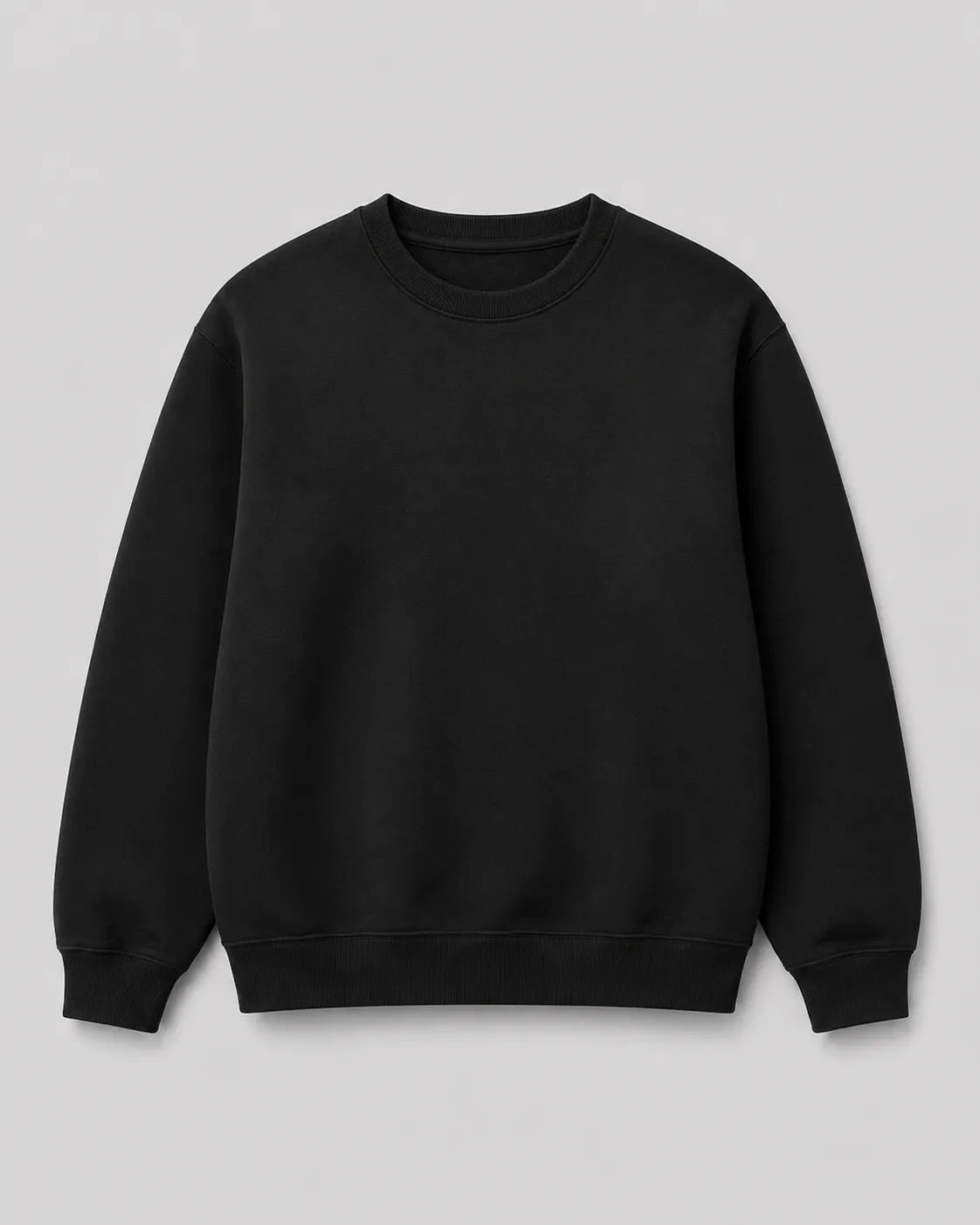 Blusa Moletom Gola Careca - Preto