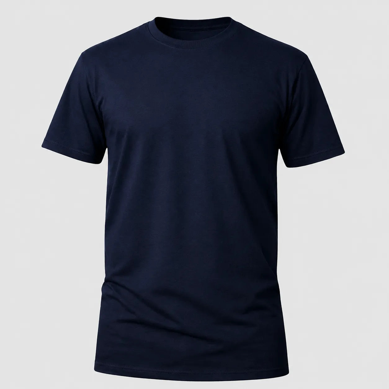 Camiseta Básica 100% algodão Fio 30.1 - Azul Marinho