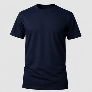 Camiseta Básica 100% algodão Fio 30.1 - Azul Marinho