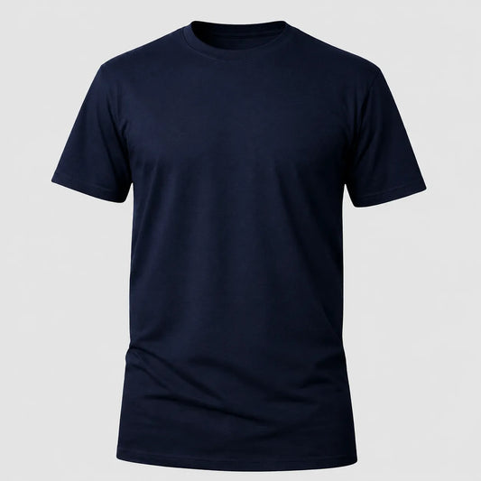 Camiseta Básica 100% algodão Fio 30.1 - Azul Marinho