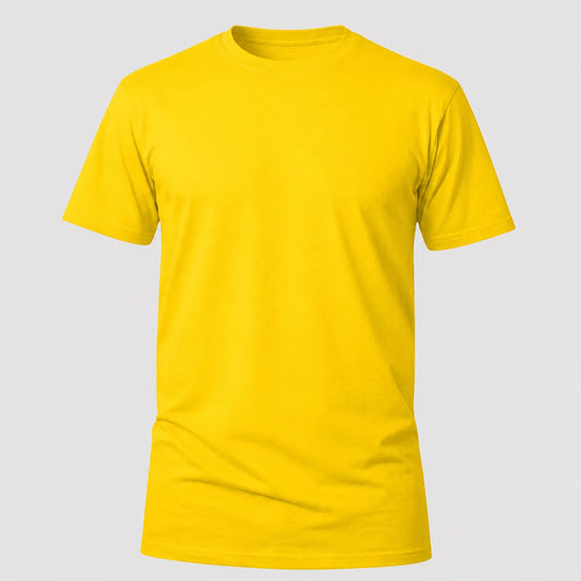 Camiseta Básica 100% algodão Fio 30.1 - Amarelo Bandeira