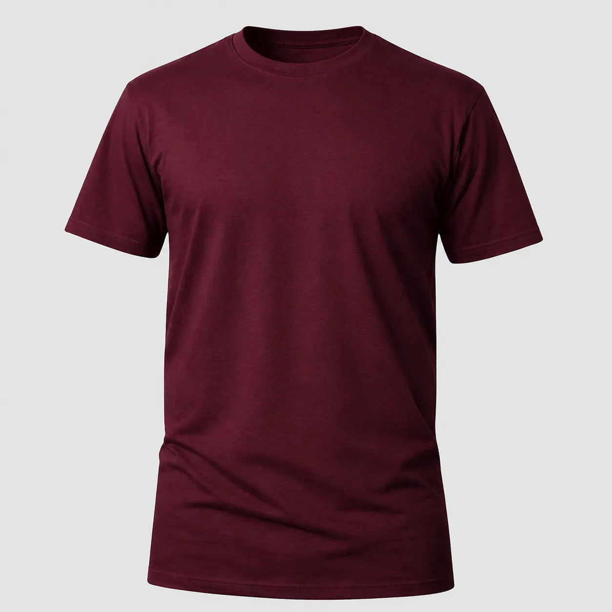 Camiseta Básica 100% algodão Fio 30.1 - Bordô