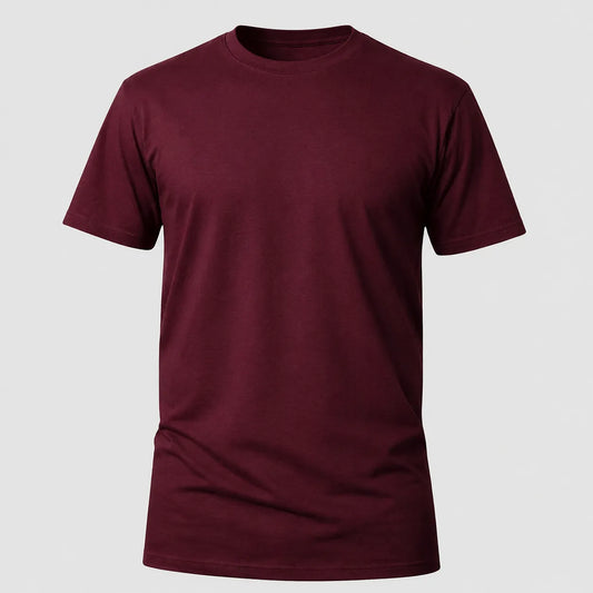 Camiseta Básica 100% algodão Fio 30.1 - Bordô