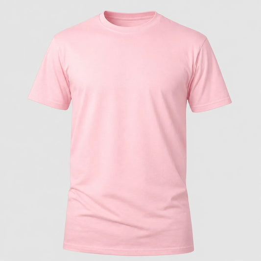 Camiseta Básica 100% algodão Fio 30.1 - Rosa Bebê