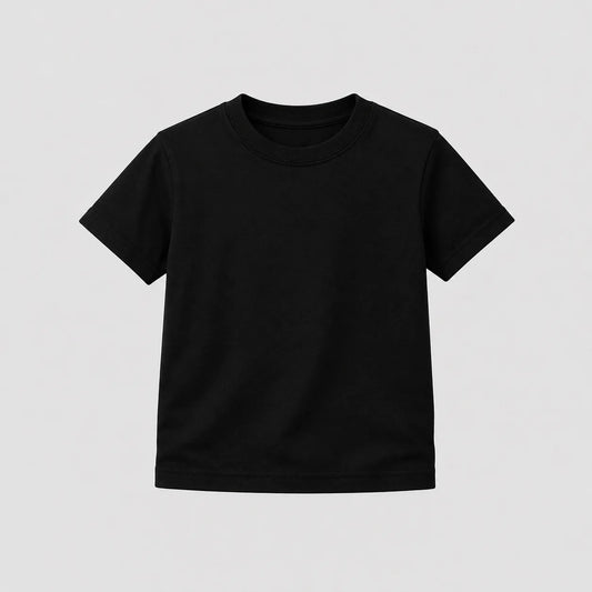 Camiseta Infantil 100% algodão Fio 30.1 - Preto