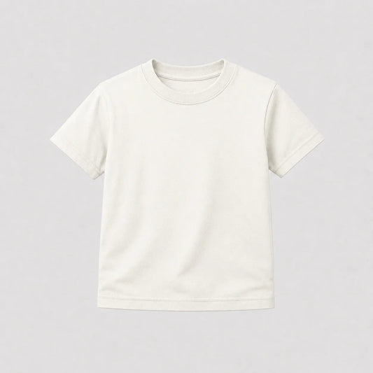 Camiseta Infantil 100% algodão Fio 30.1 - Off White