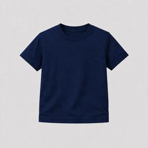Camiseta Infantil 100% algodão Fio 30.1 - Azul Marinho