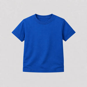 Camiseta Infantil 100% algodão Fio 30.1 - Azul Royal