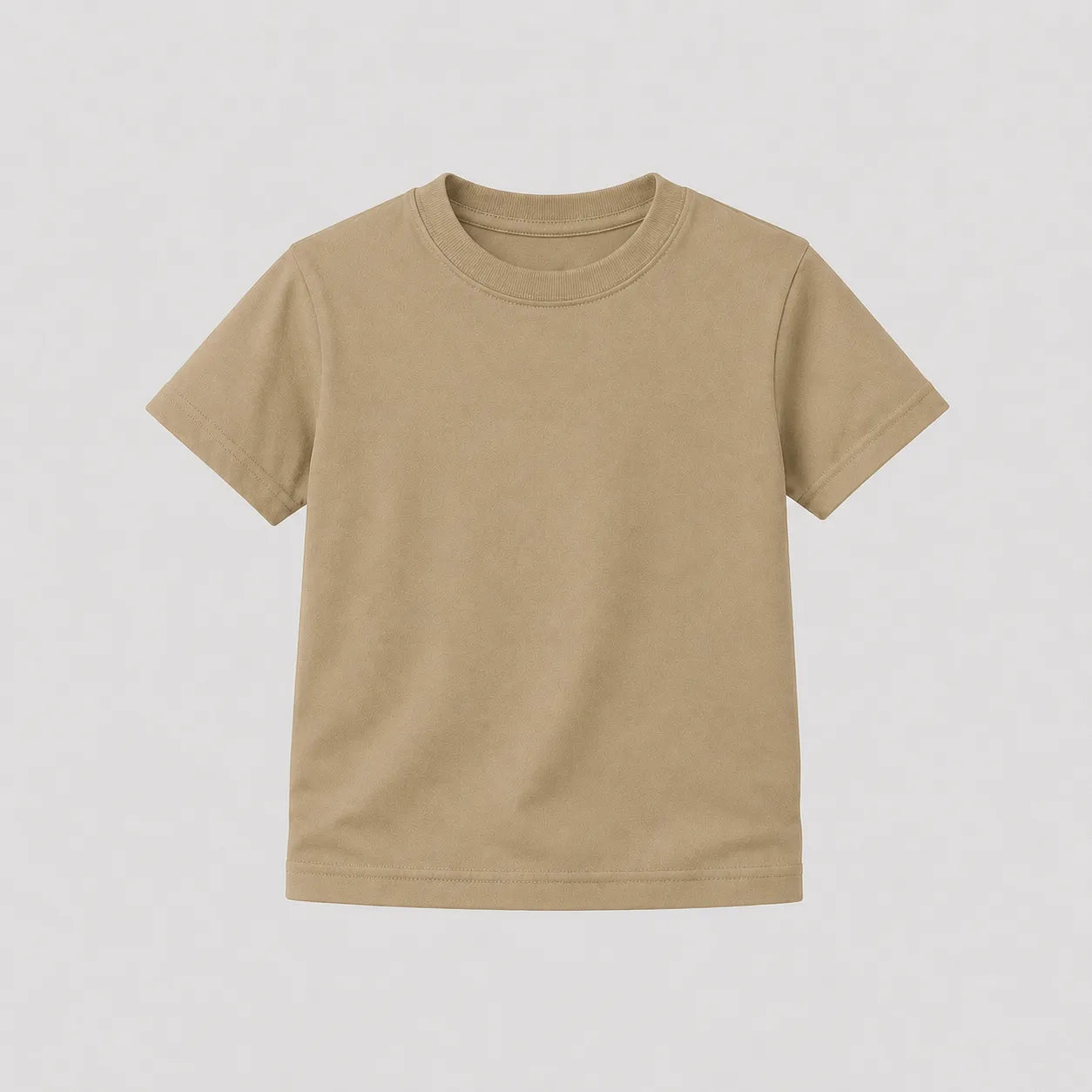 Camiseta Infantil 100% algodão Fio 30.1 - Caqui