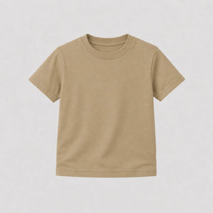 Camiseta Infantil 100% algodão Fio 30.1 - Caqui