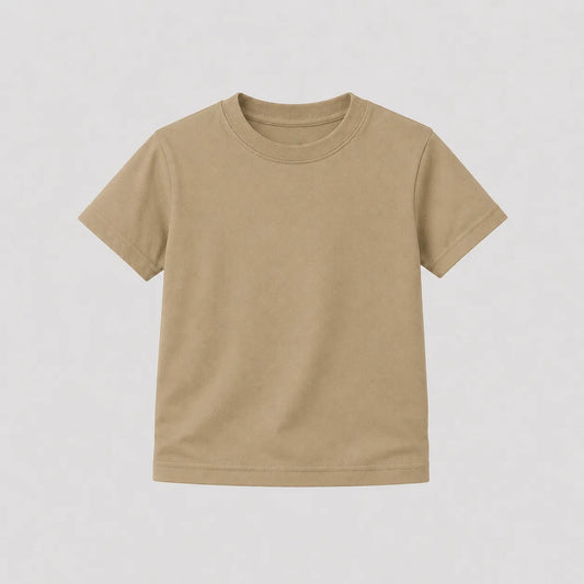 Camiseta Infantil 100% algodão Fio 30.1 - Caqui