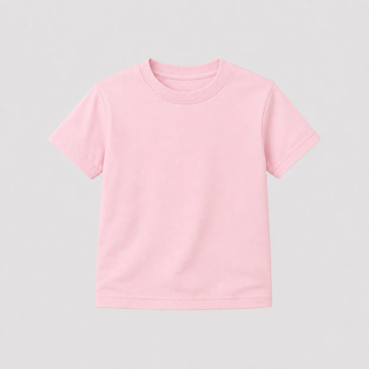 Camiseta Infantil 100% algodão Fio 30.1 - Rosa Bebê