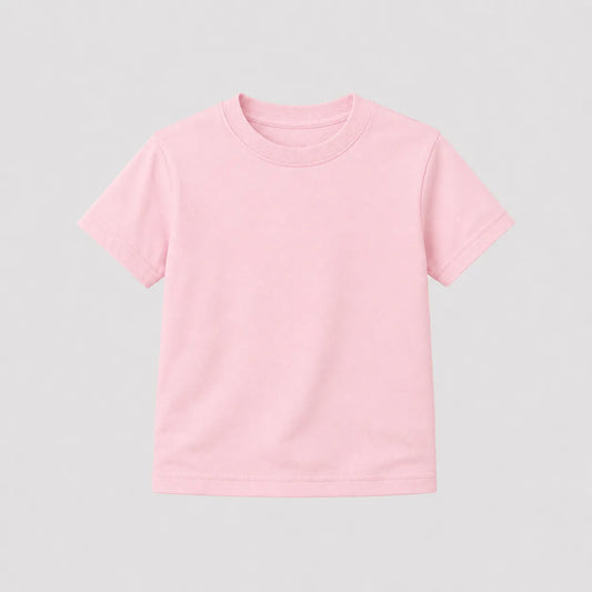 Camiseta Infantil 100% algodão Fio 30.1 - Rosa Bebê