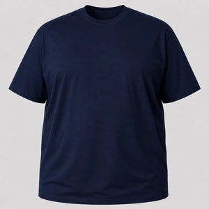Camiseta Plus Size 100% algodão Fio 30.1 - Azul Marinho
