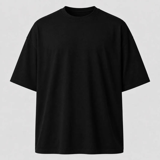 Camiseta Oversized 100% Algodão - Preto