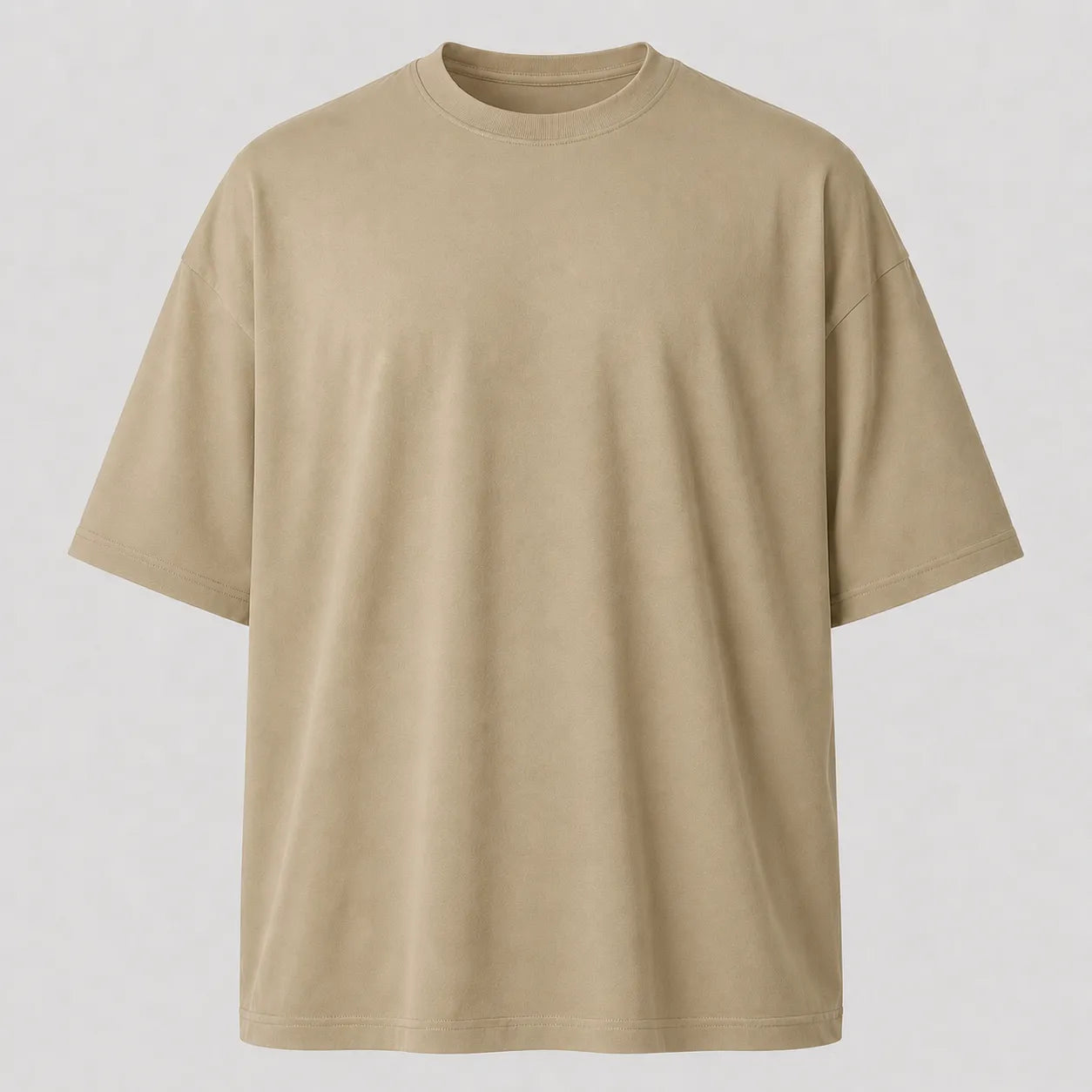 Camiseta Oversized Suedine - Caqui