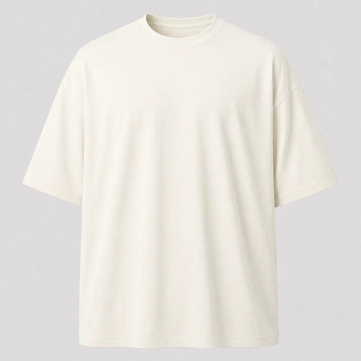Camiseta Oversized 100% Algodão - Off White