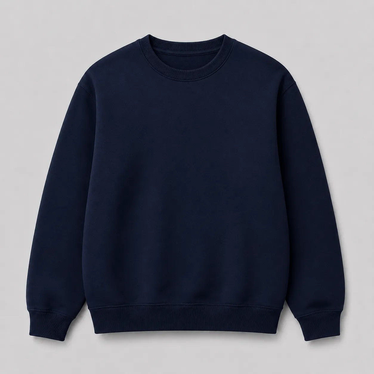 Blusa Moletom Gola Careca - Azul Marinho
