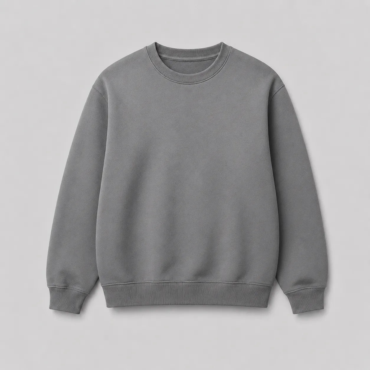 Blusa Moletom Gola Careca - Cinza