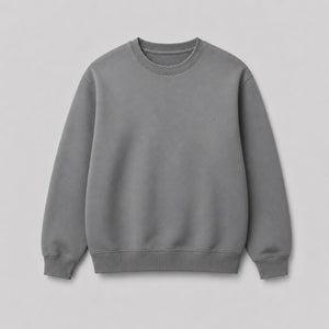 Blusa Moletom Gola Careca - Cinza