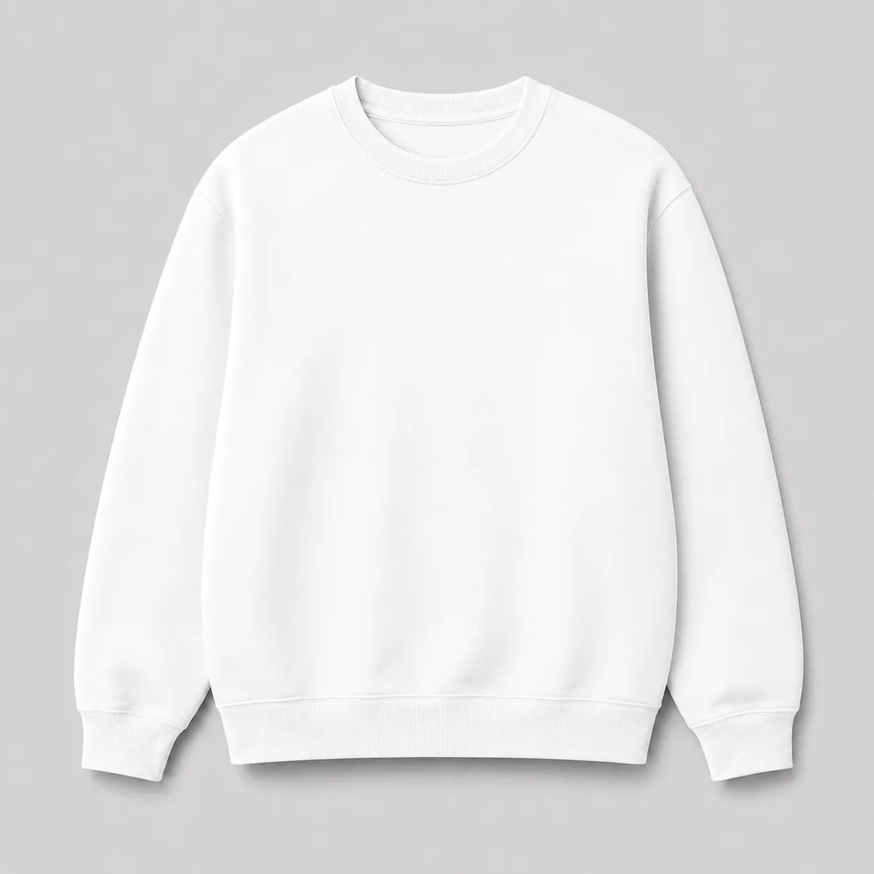 Blusa Moletom Gola Careca - Branco